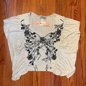 JINOVA NWT Size 6 Black Wide-Leg Pants with Bold Floral Print